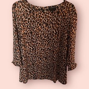 Lane Bryant, Cheetah Print 3/4 Sleeve Blouse, Size 14, Women's